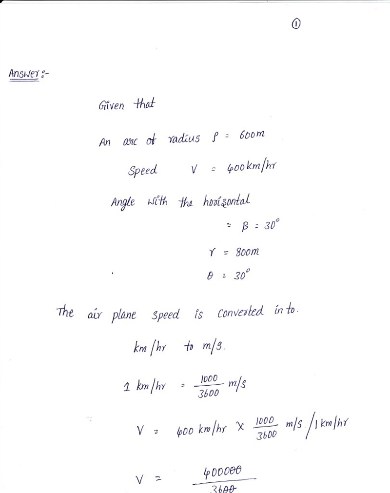 During a portion of a vertical loop, an airplane flies in an arc of radius ρ = 605 m-example-5