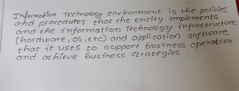 What can be defined as in information technology environment?-example-1