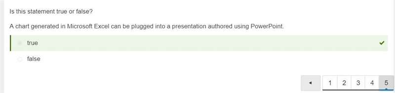 A chart generated in Microsoft Excel can be plugged into a presentation authored used-example-1