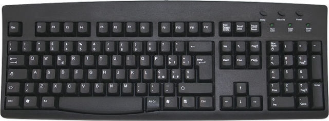 Draw the standard keyboard-example-1