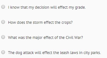 Which sentence uses effect correctly?-example-1