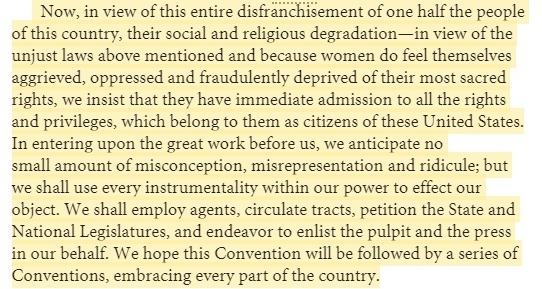 What rhetorical features in lines 81-93 of the Declaration of Sentiments support Stanton-example-1