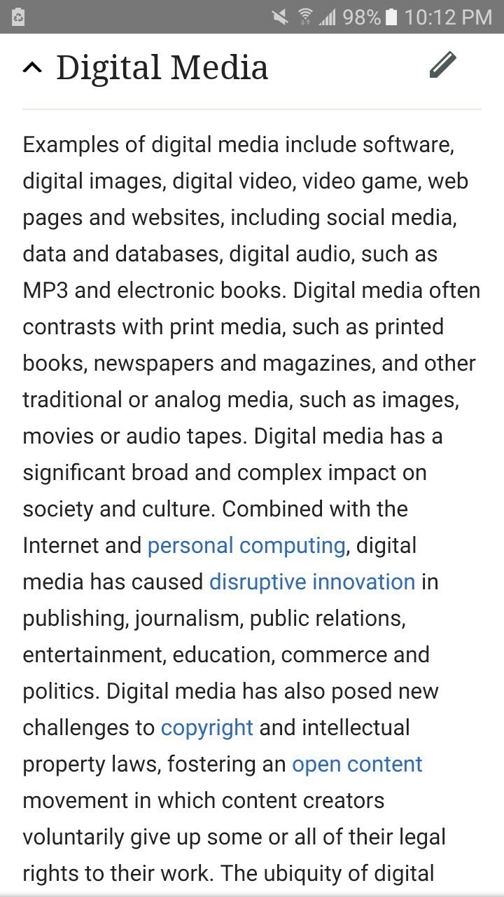 What does it mean when they say write a summary on digital media-example-1