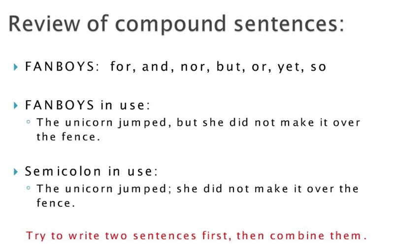 1. In which one of the following sentences is the semicolon used correctly? A. Whenever-example-1