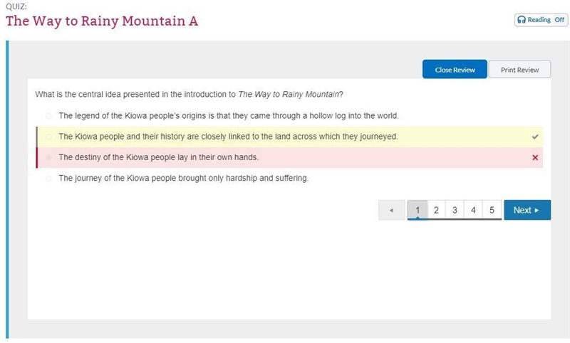 What is the central idea presented in the introduction to The Way to Rainy Mountain-example-1