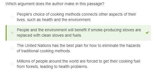 Which argument does the author make in this passage? People's choice of cooking methods-example-1