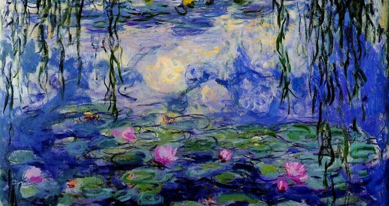 Read the lines from Robert Hayden’s poem "Monet’s ‘Waterlilies,’” and then look-example-1