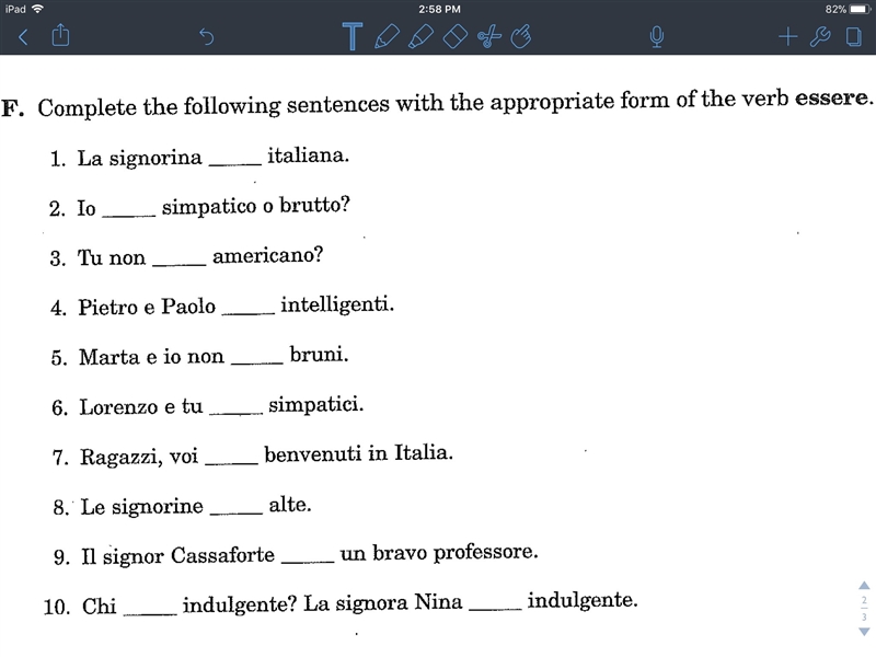 Italian really need help with this. No need to rewrite the sentence just please tell-example-1