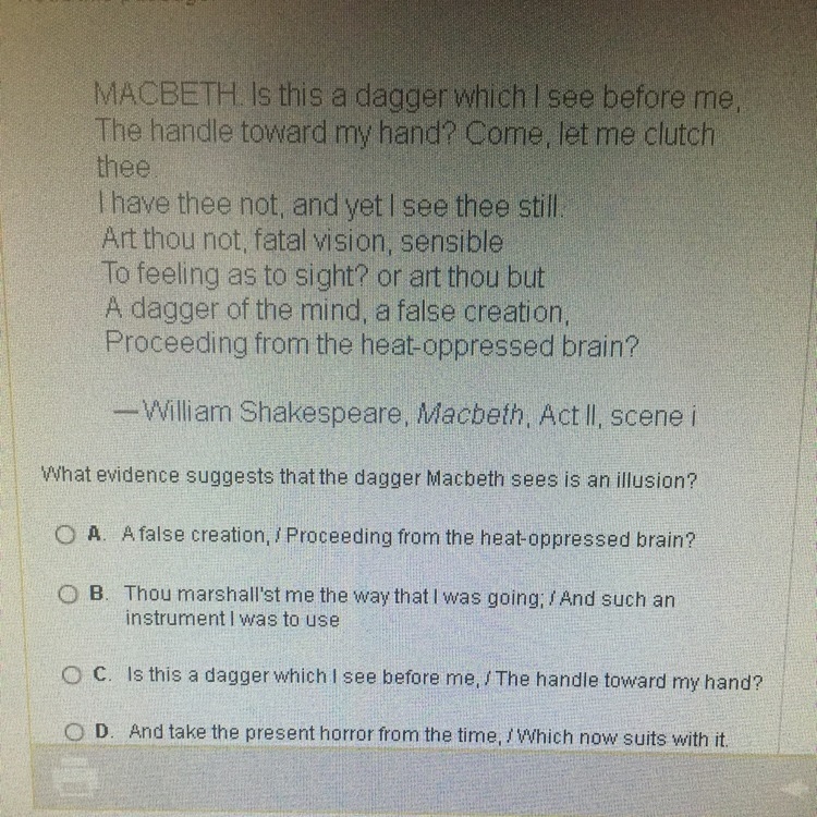 What evidence shows that the dagger Macbeth sees is an illusion?-example-1