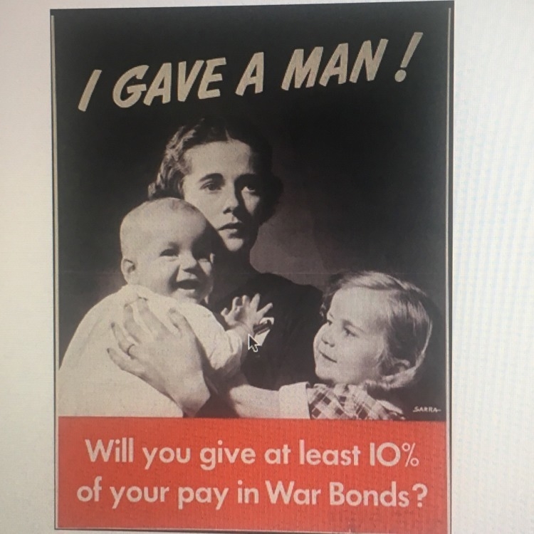 This is a poster from World War II. How is it trying to influence those who read it-example-1