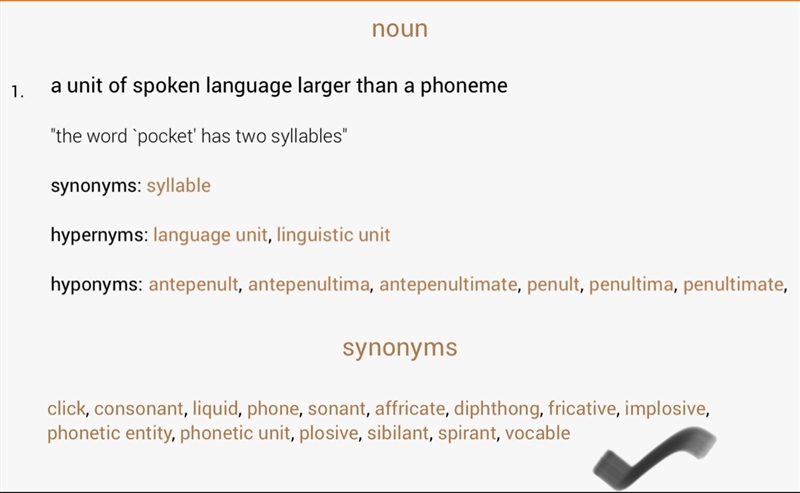 How many definitions are there for the word syllable?-example-1