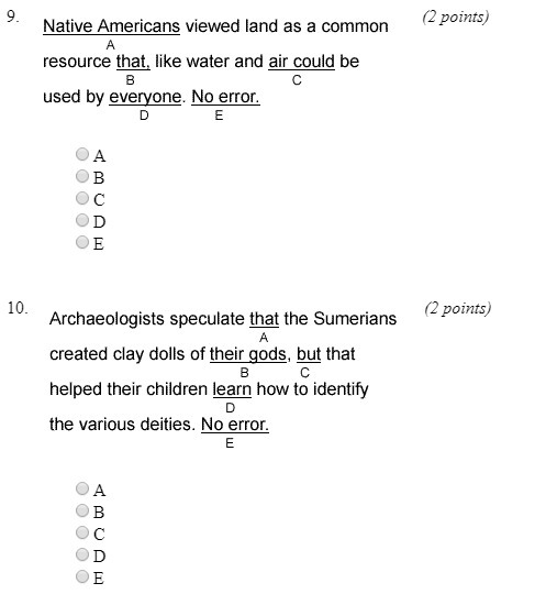 please help!! The following sentences test your knowledge of grammar, usage, and word-example-1