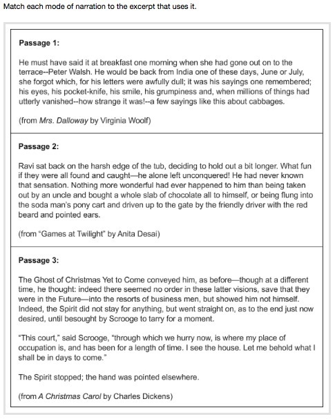 PLEASE HELP ME ASAP ******CHOOSE FOR EACH PASSAGE EITHER FLASHBACK OR FLASH-FORWARD-example-1