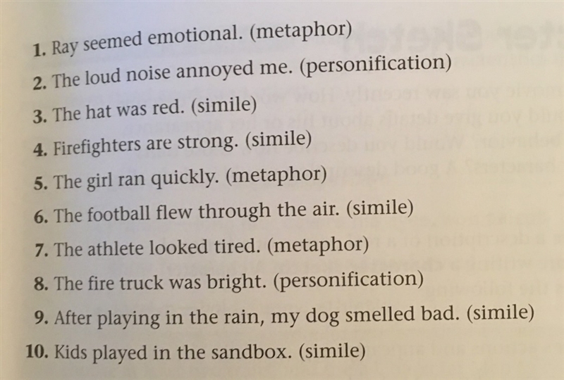 Write each sentence using the figure of speech in parentheses. Thanks-example-1