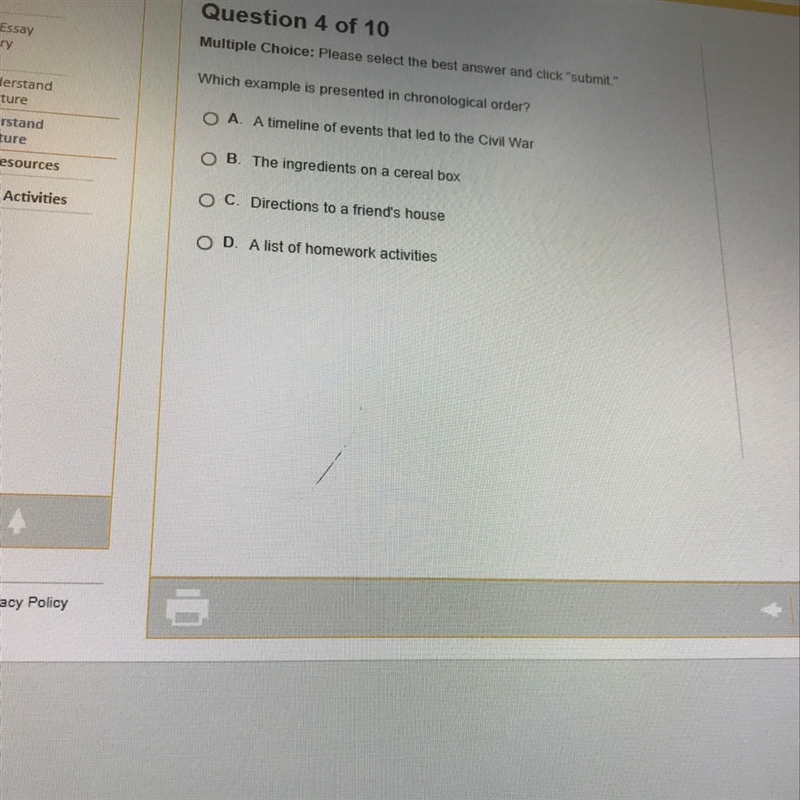 Which example is presented in chronological order-example-1