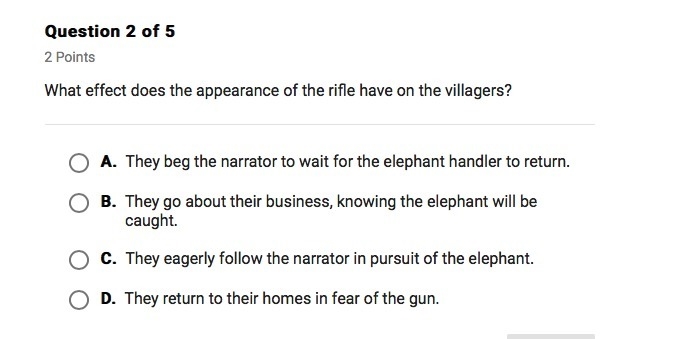 Help on Shooting an elephant-example-1