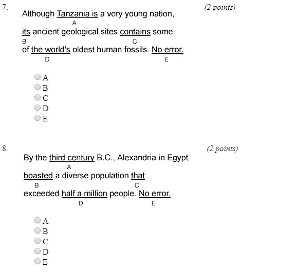 Help me please! The following sentences test your knowledge of grammar, usage, and-example-1