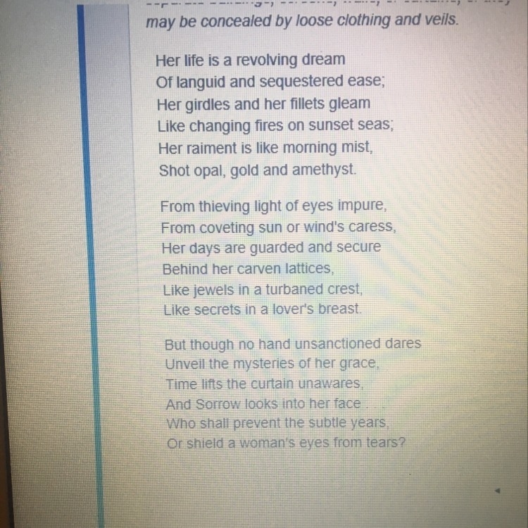 How does the personification in the lines “Time lifts the curtain unawares, / and-example-1