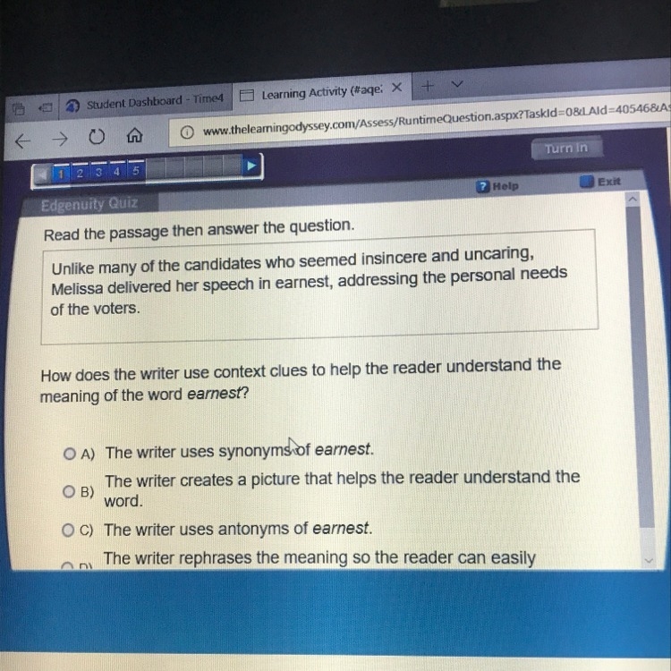 How does the writer use context clues to help the reader understand the meaning of-example-1