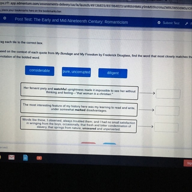 based on the context of each quote from my bondage and my freedom by frederick douglass-example-1