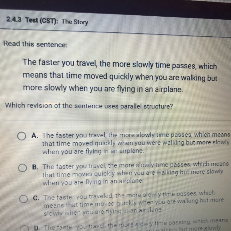 Which revision of the sentence uses parallel structure ?-example-1