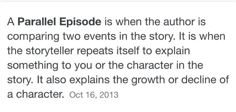 What is a subplot and what is a parallel episode?-example-1