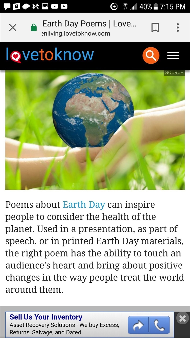 Can someone make up a short poem about earth day?-example-1