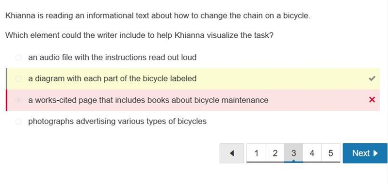 Read the description. Khianna is reading an informational text about how to change-example-1