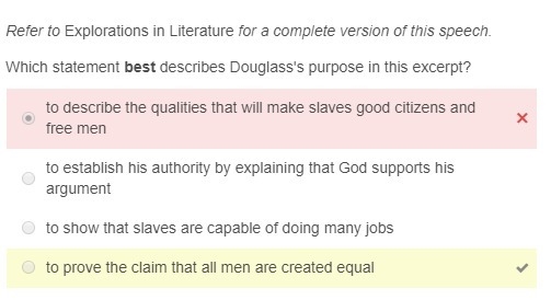 Which statement best describes Douglass's purpose in this excerpt? 1 to describe the-example-1