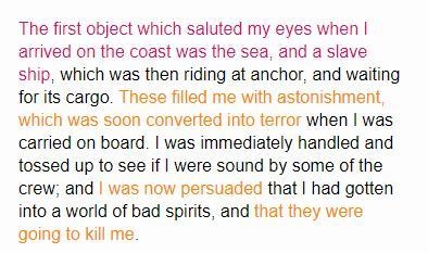 The first object which saluted my eyes when I arrived on the coast was the sea, and-example-1