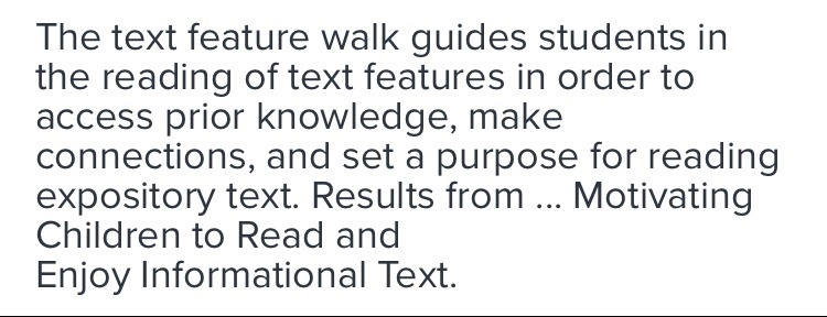 What is the purpose of using text features in an informative essay?-example-1