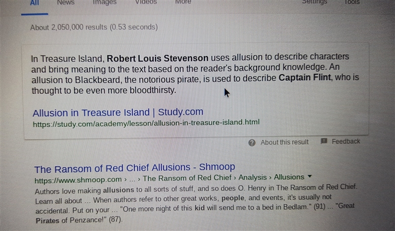 Who is the person in the allusion “Kidd the pirate”?-example-1