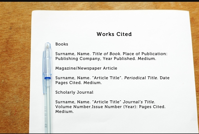 The MLA format for citing a book has four parts, beginning with the authors name. What-example-1