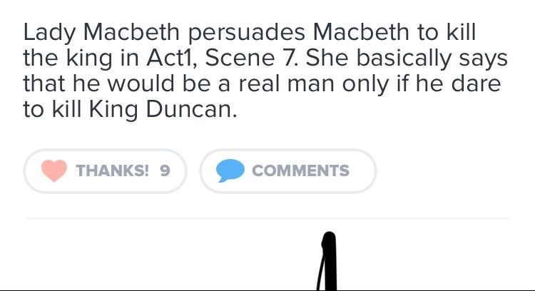 What part does lady macbeth play in macbeth s decision to kill the king-example-1