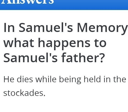 In "Samuel's Memory", what happens to Samuel's father?-example-1