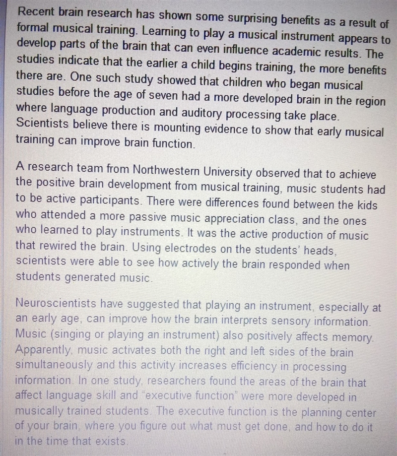 How does paragraph 5 refine the ideas about brain research in paragraph 3? top one-example-1