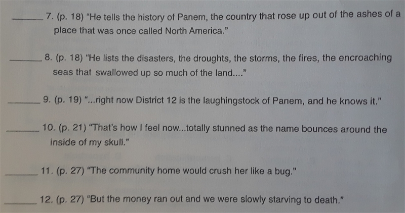 If you have read The Hunger Games. Can you please help me. I have to find what figurative-example-1