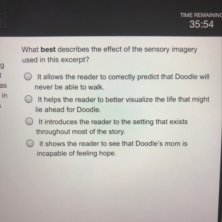 What best describes the effect of the sensory imagery used in this excerpt-example-1