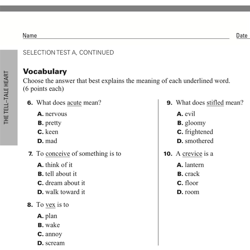 The Tell Tale Heart answers-example-1