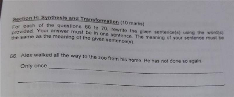 Alex walked all the away to the zoo from his home. He has not done so again.-example-1