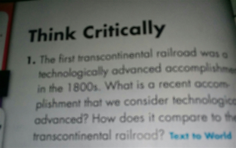 Please help, due tomorrow. If you cant see, here is the question: The first transcontinental-example-1