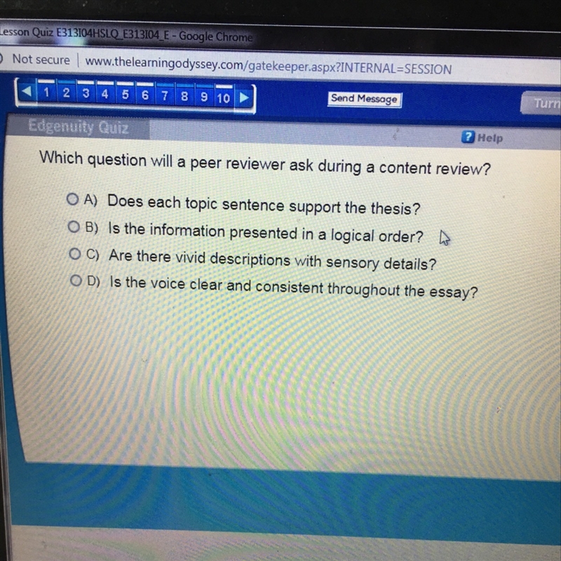 Which question will a peer reviewer ask during a content review ?-example-1