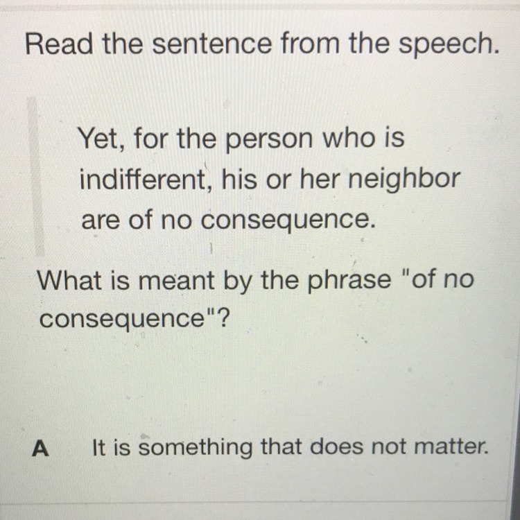 Is is A,B,C, or D? B. it is something that has caused trauma. C. It is something that-example-1