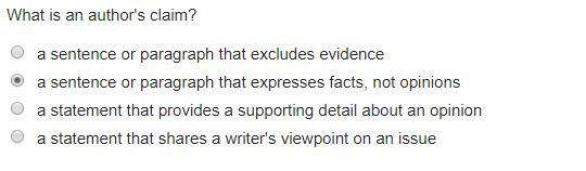 97 points!!!! What is an author's claim?-example-1