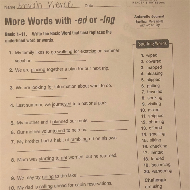 What is the answer to number 1-11-example-1