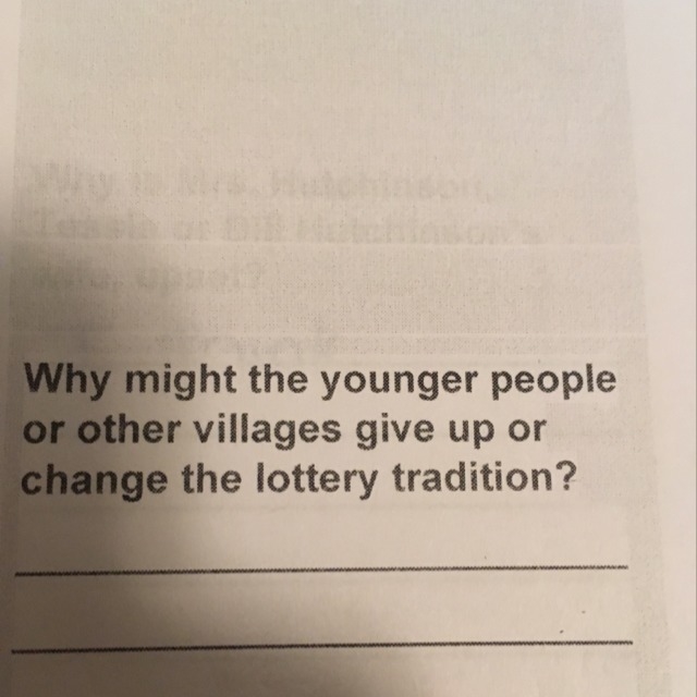 In the story the “lottery” by Shirley Jackson-example-1