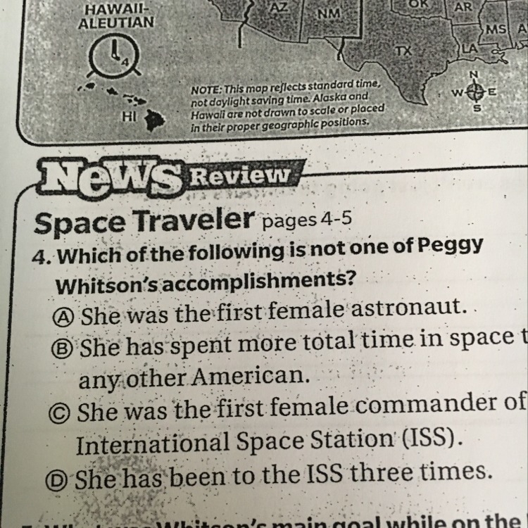 Which of the following is not one of Peggy white one accomplishments?-example-1