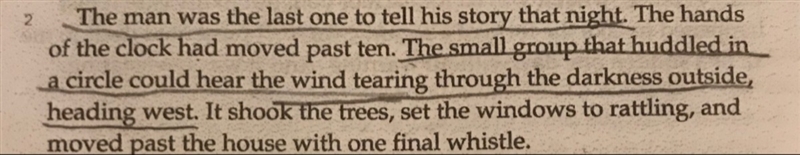 Conclude: describe the mood, or feeling, that the annotated details create ?-example-1