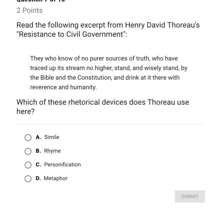 Which of these rhetorical devices does Thoreau use here-example-1