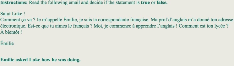 Emily asked Luke how he was doing True or False-example-1